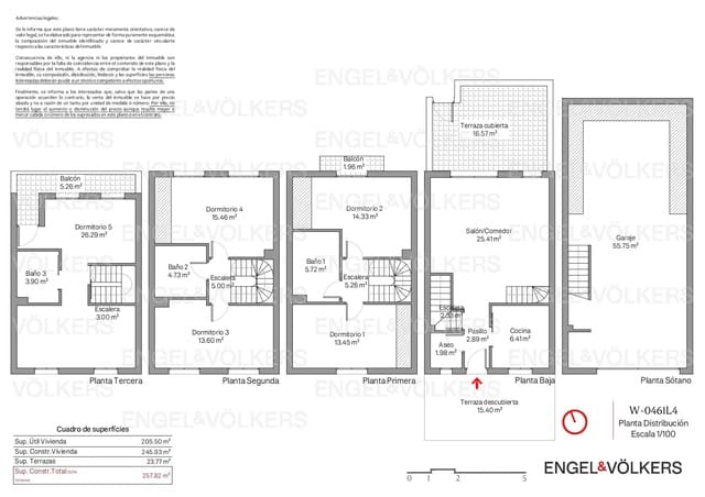 5 soveværelse Semi-Rækkehus til salg i Alboraya / Alboraia med garage - € 725.000 (Ref: 9152813)