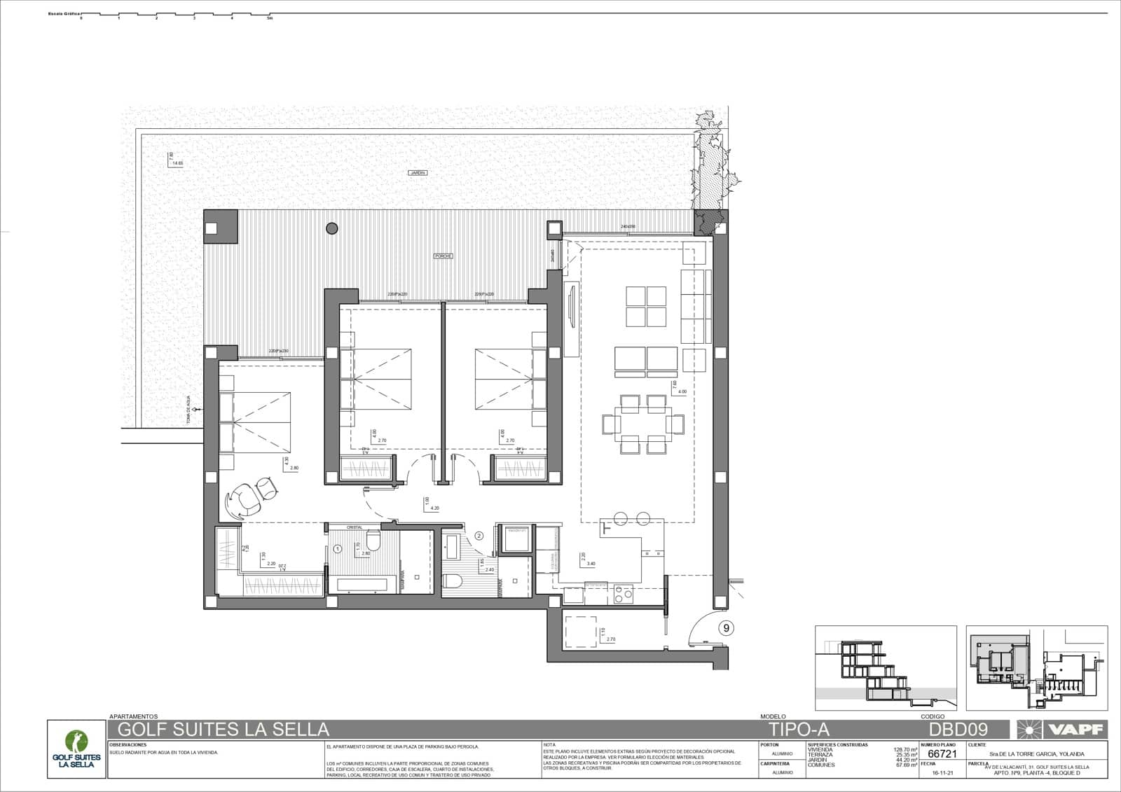 3 soveværelse Lejlighed til salg i Pedreguer med garage - € 525.000 (Ref: 9200174)