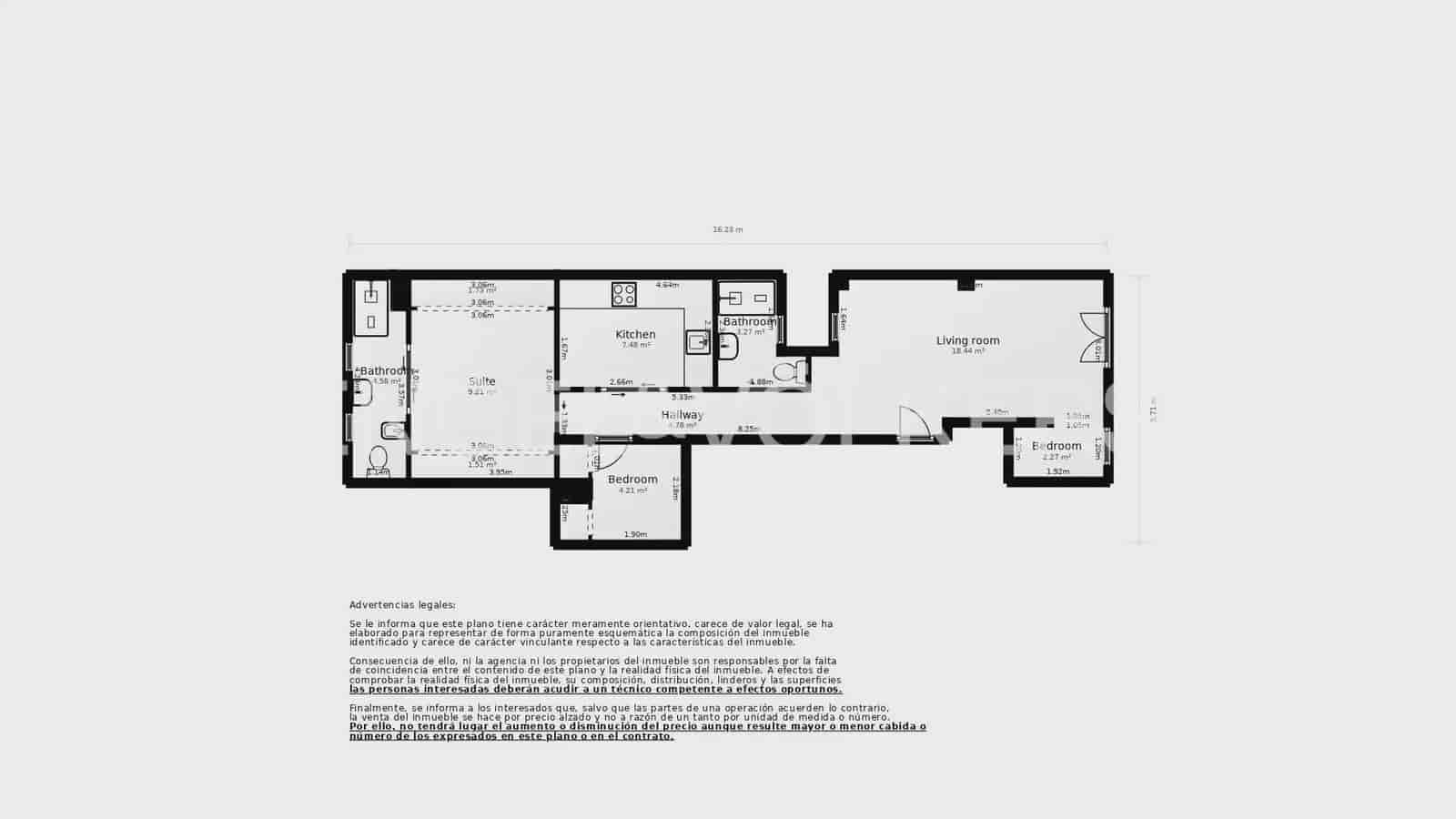 2 makuuhuone Asunto myytävänä paikassa Valencia kaupunki - 530 000 € (Ref: 9897505)