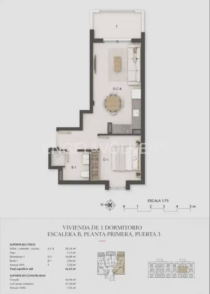 1 Zimmer Wohnung zu verkaufen in Denia mit Pool - 239.000 € (Ref: 9897521)