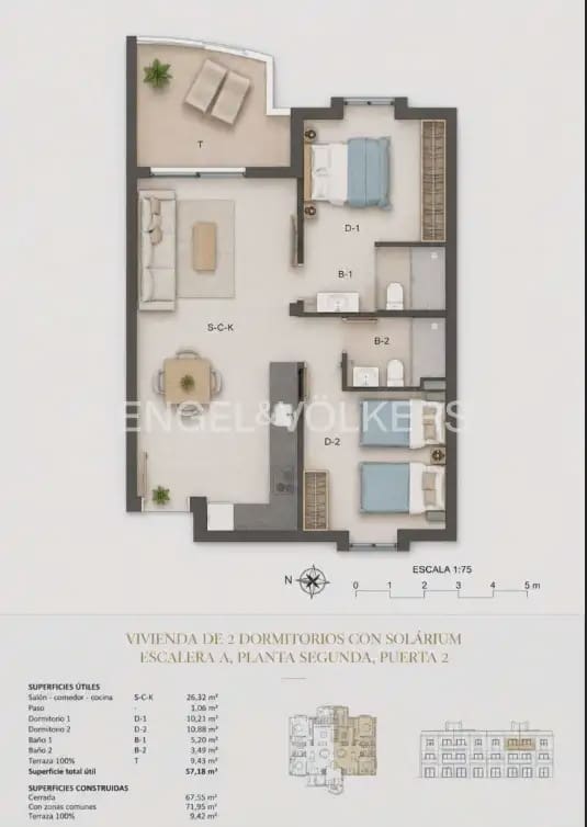 2 Zimmer Wohnung zu verkaufen in Denia mit Pool - 349.000 € (Ref: 9897528)