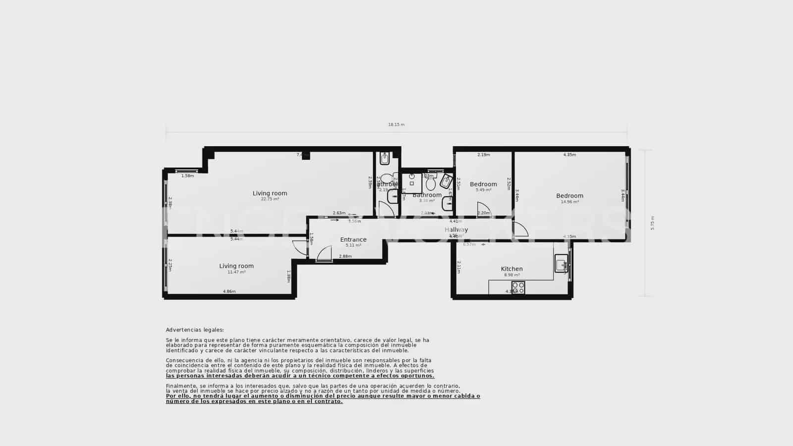 3 makuuhuone Asunto myytävänä paikassa Valencia kaupunki - 399 000 € (Ref: 9897571)