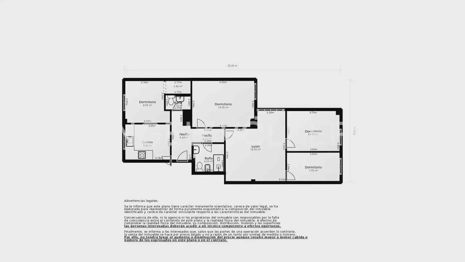 4 Zimmer Wohnung zu verkaufen in Valencia Stadt - 370.000 € (Ref: 9897669)