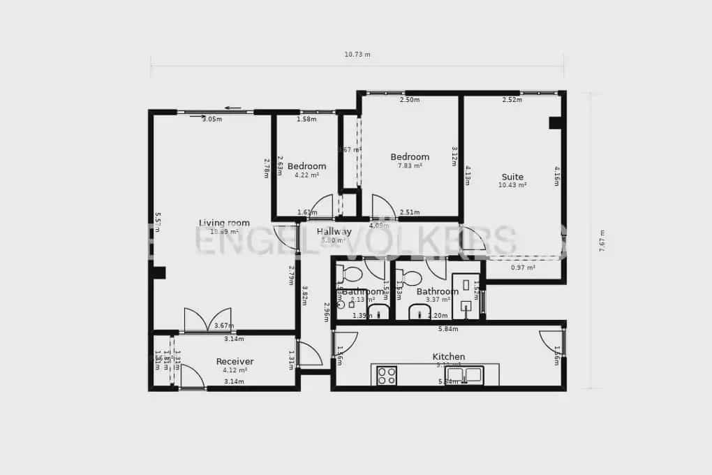 3 Zimmer Wohnung zu verkaufen in Valencia Stadt mit Pool Garage - 690.000 € (Ref: 9897745)