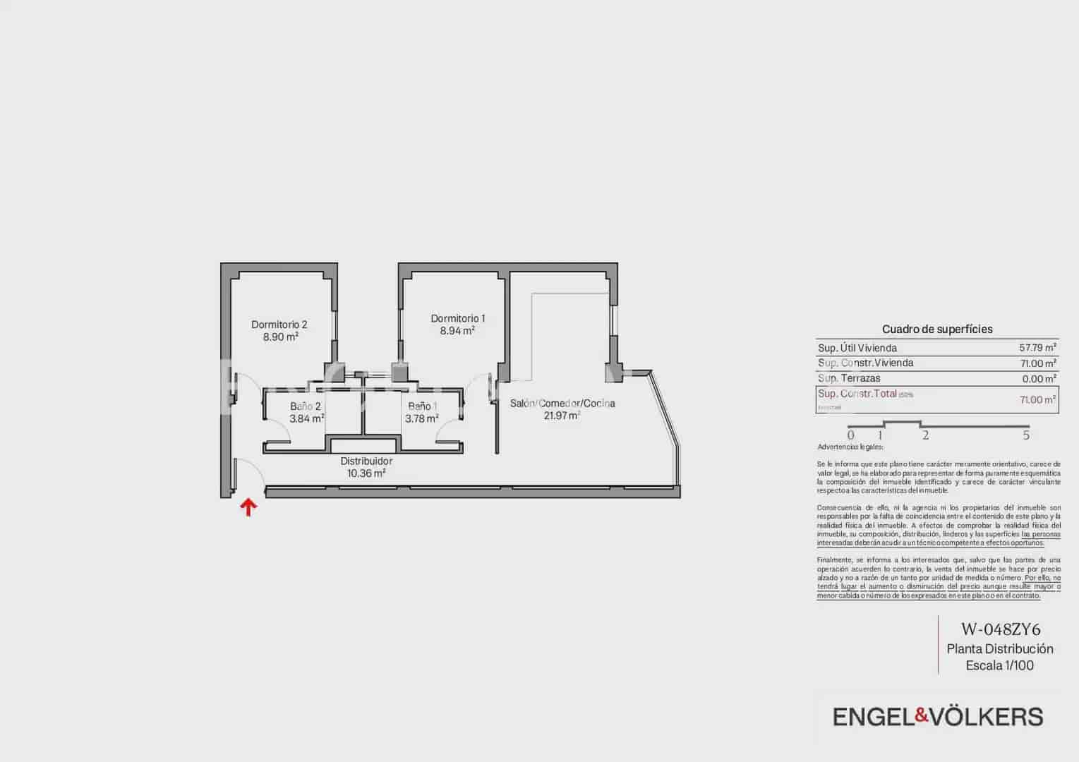 Piso de 2 habitaciones en València ciudad en venta - 410.000 € (Ref: 9897778)