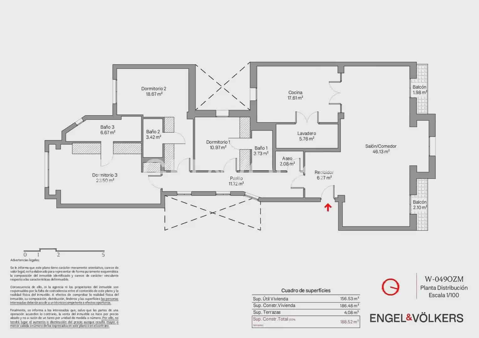 3 Zimmer Wohnung zu verkaufen in Valencia Stadt - 1.490.000 € (Ref: 9897871)