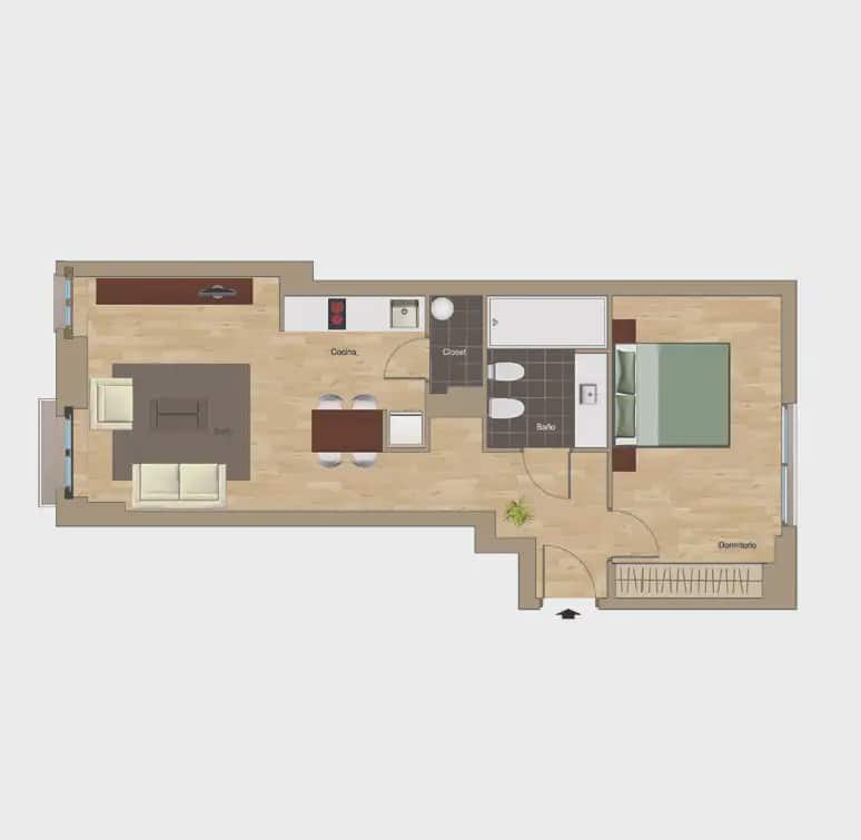 1 soveværelse Lejlighed til salg i Valencia by med swimmingpool - € 412.000 (Ref: 9897892)