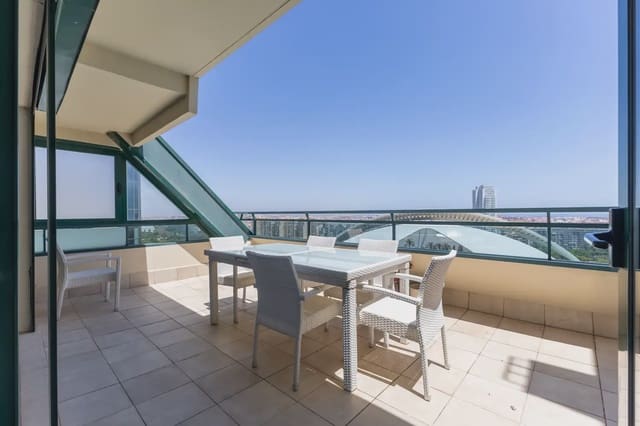 2 sovrum Takvåning att hyra i Ciutat de les Arts i de les Ciencies, Valencia stad med pool garage - 3 800 € (Ref: 9898146)