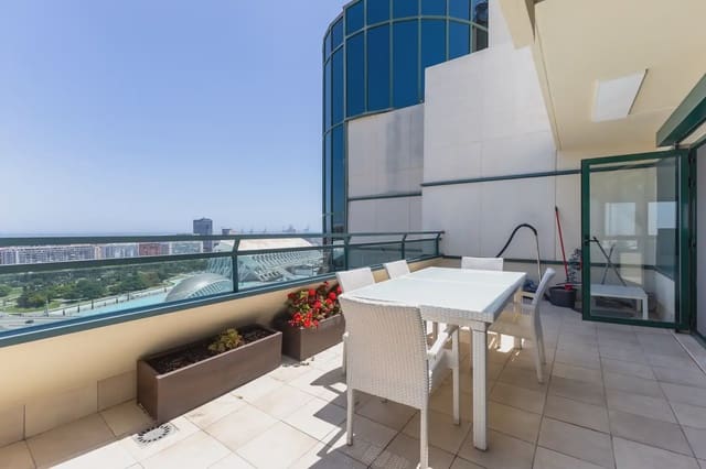 2 sovrum Takvåning att hyra i Ciutat de les Arts i de les Ciencies, Valencia stad med pool garage - 3 800 € (Ref: 9898146)