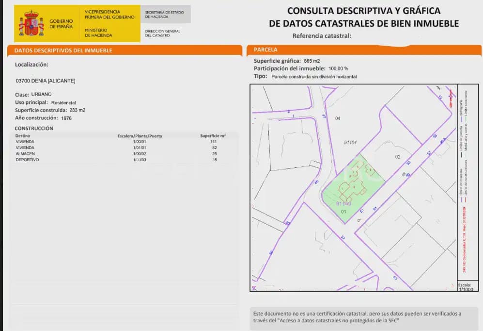Chalet de 6 habitaciones en Dénia en venta con piscina garaje - 795.000 € (Ref: 9898163)
