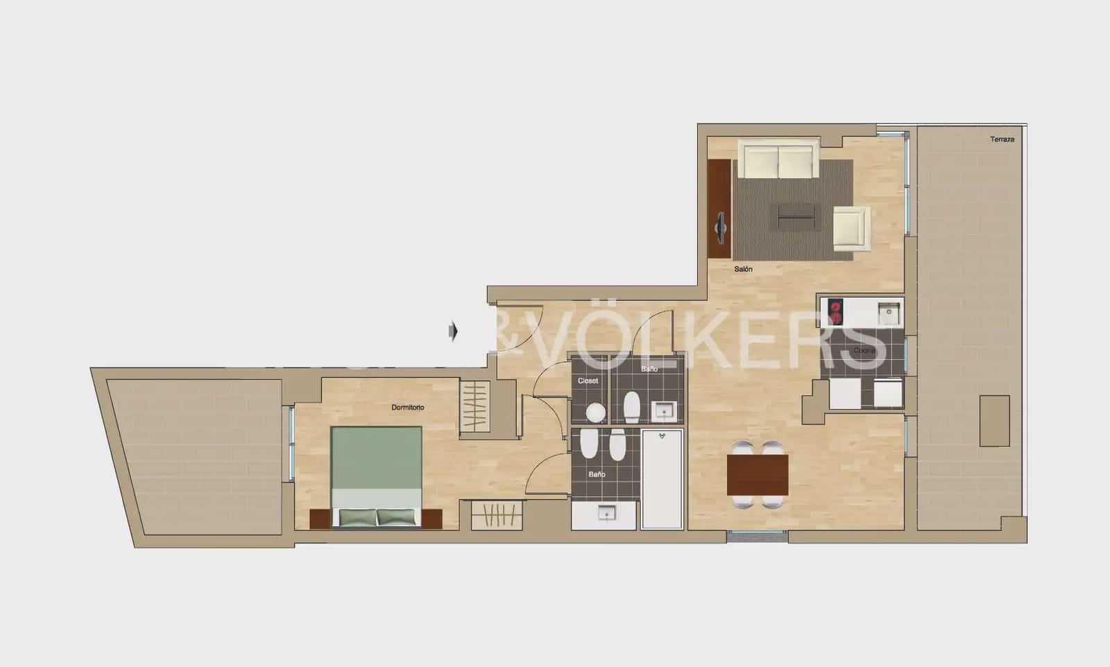 1 sovrum Takvåning till salu i Valencia stad med pool - 595 000 € (Ref: 9898230)