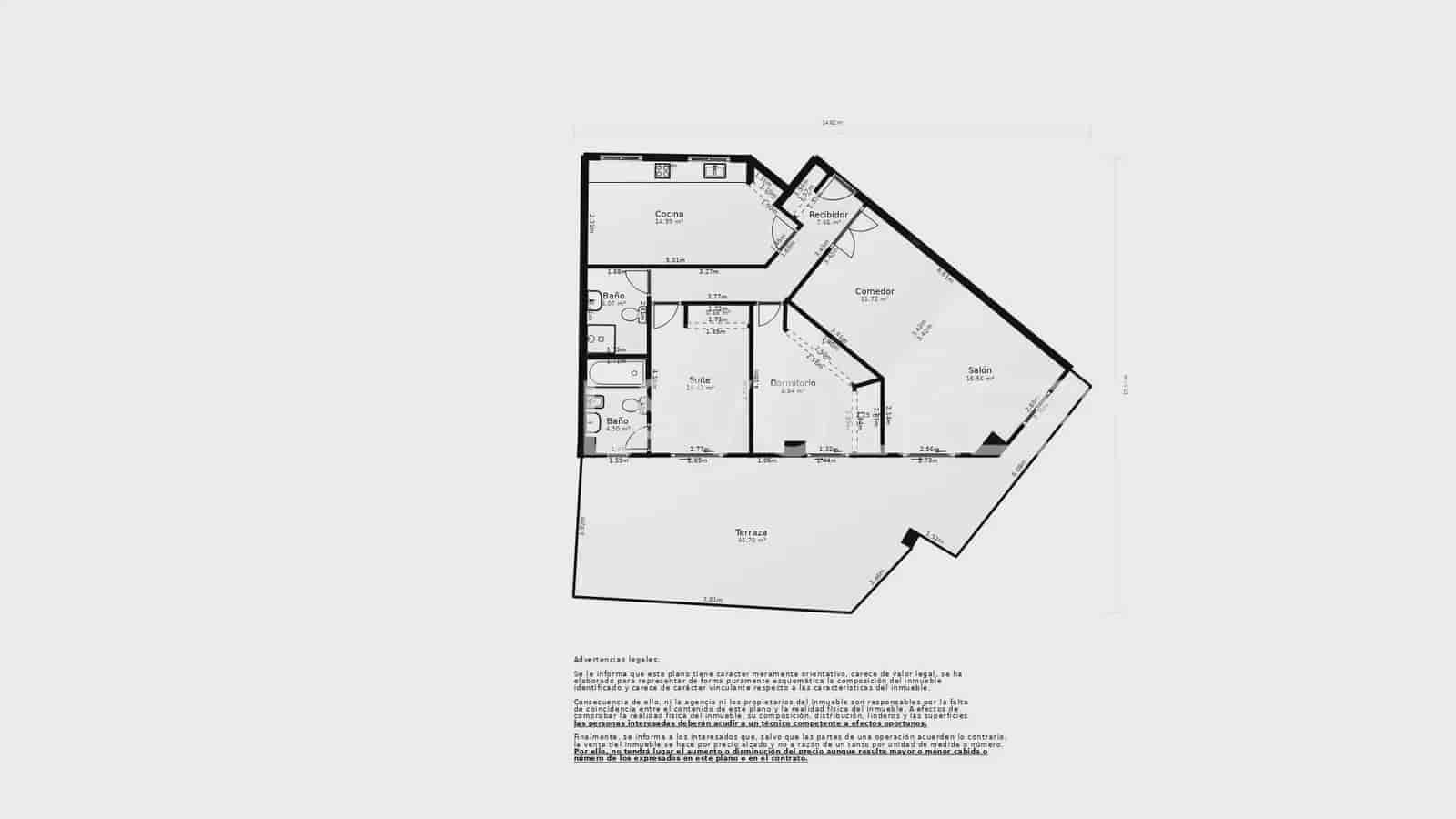 2 sovrum Takvåning till salu i Valencia stad med garage - 850 000 € (Ref: 9898256)