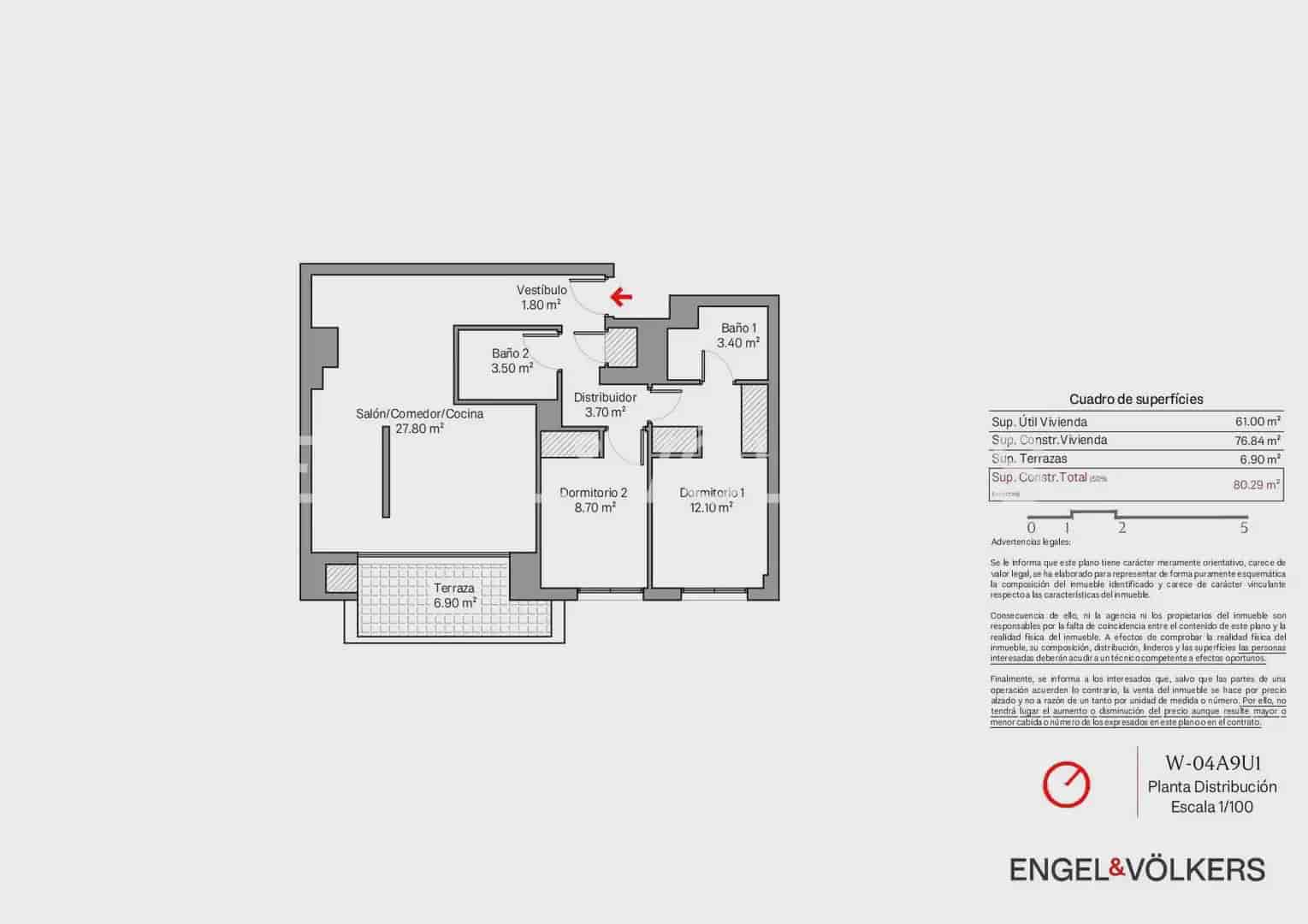 2 slaapkamer Flat te koop in Valencia stad met zwembad garage - € 445.000 (Ref: 9909691)