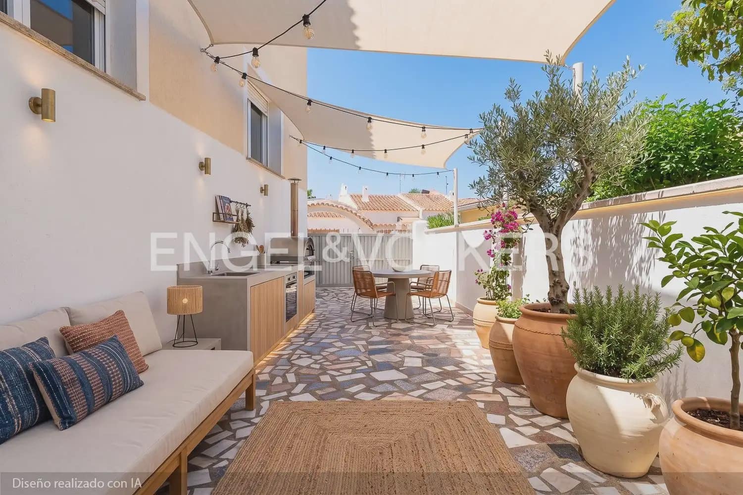 3 chambre Villa/Maison Mitoyenne à vendre à Els Poblets avec garage - 395 000 € (Ref: 9914962)