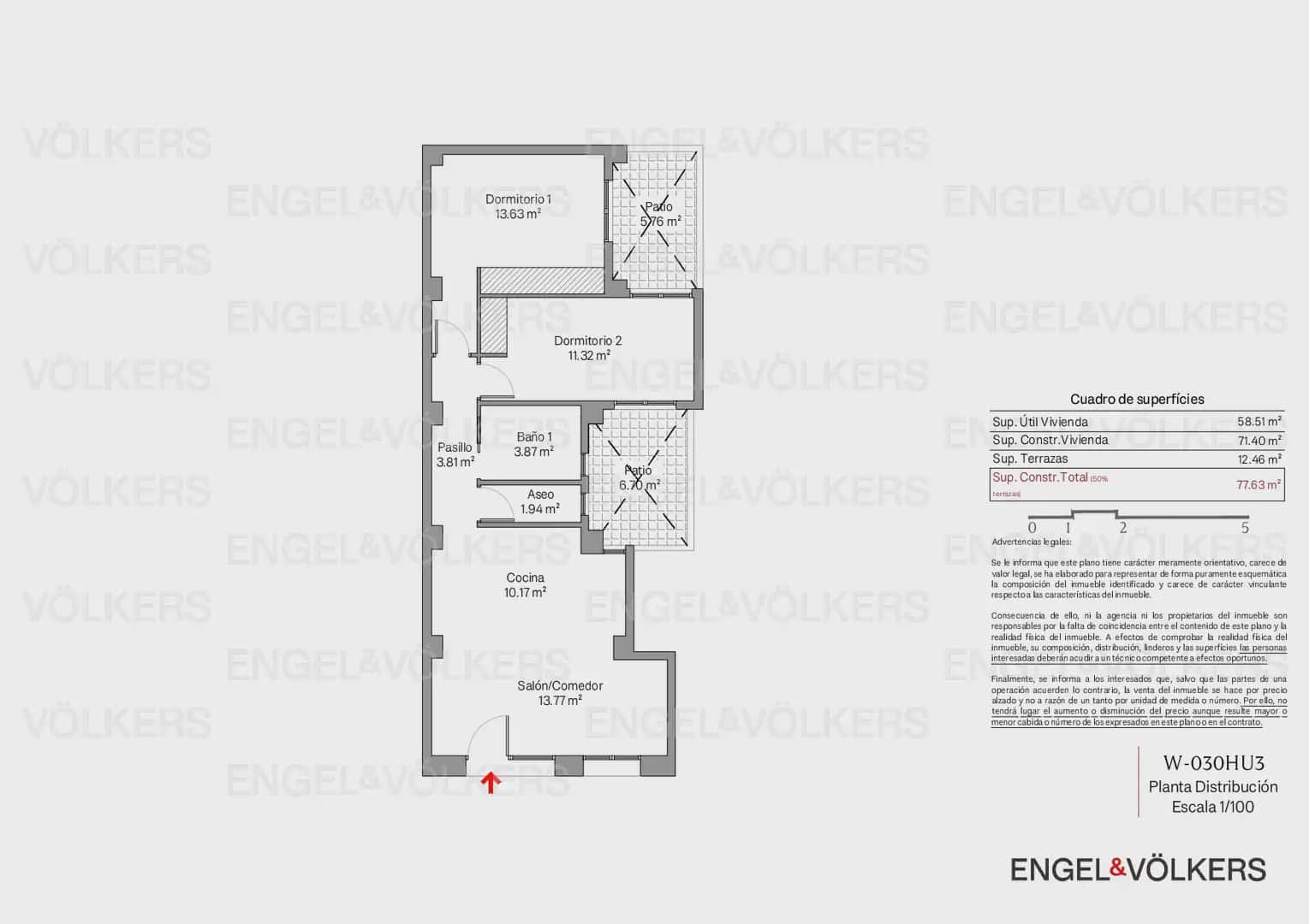 2 quarto Apartamento para arrendar em Valencia cidade - 1 700 € (Ref: 9928573)