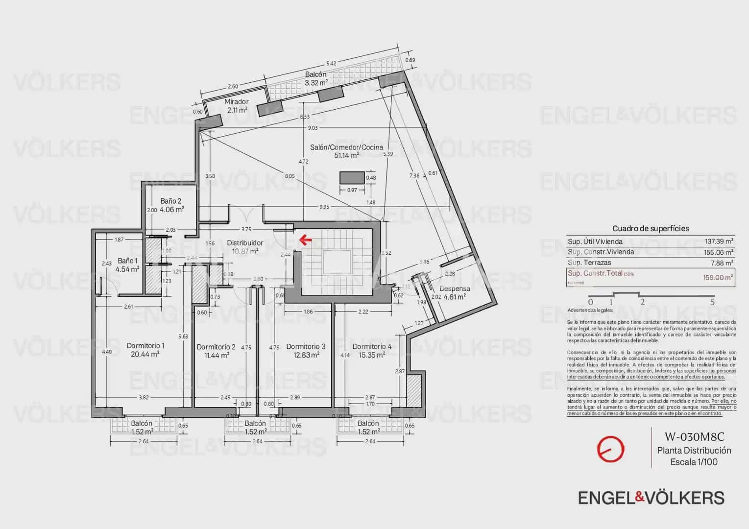 4 quarto Apartamento para venda em Valencia cidade - 810 000 € (Ref: 9936740)