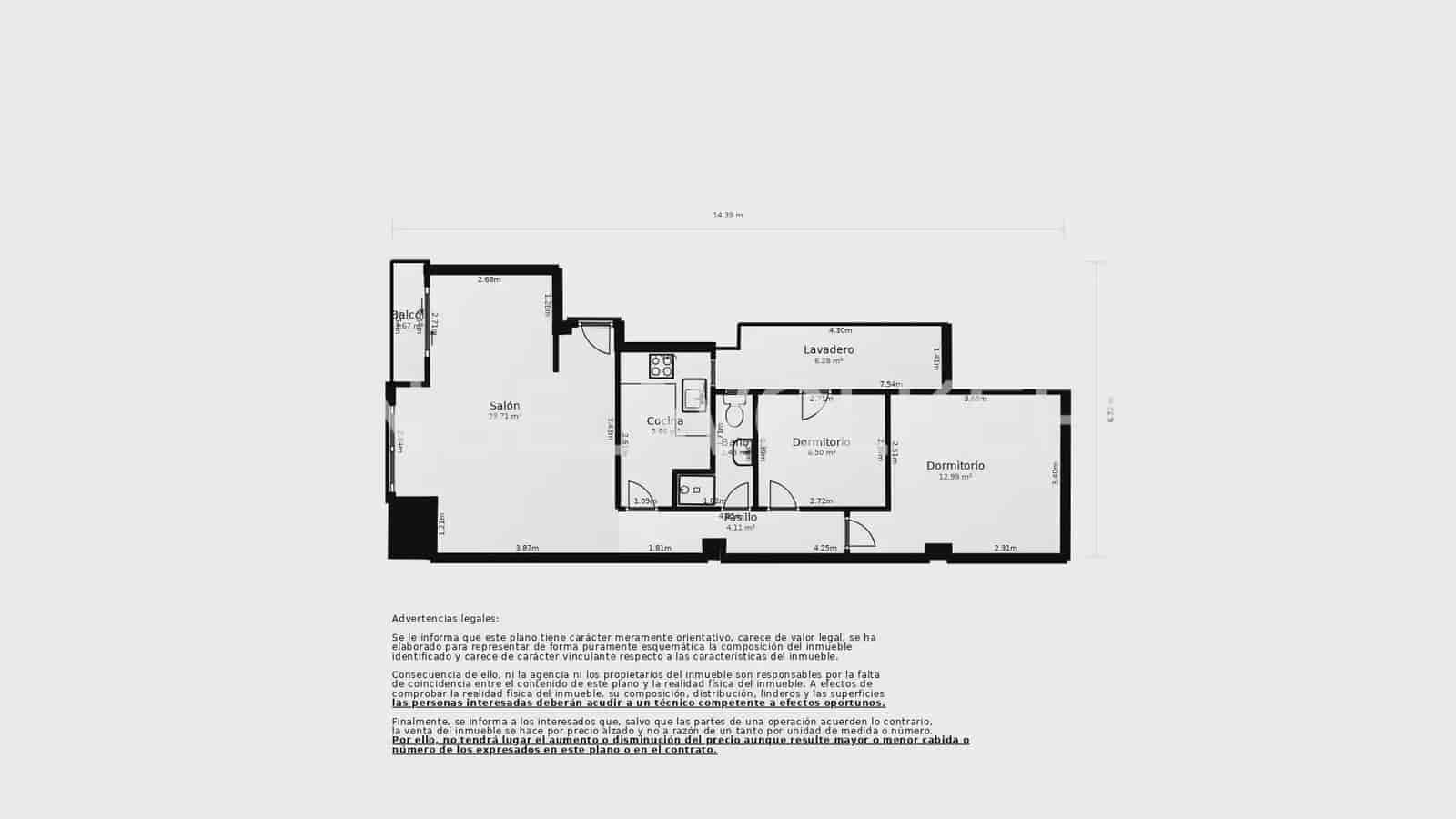 2 quarto Apartamento para venda em Valencia cidade - 360 000 € (Ref: 9971652)
