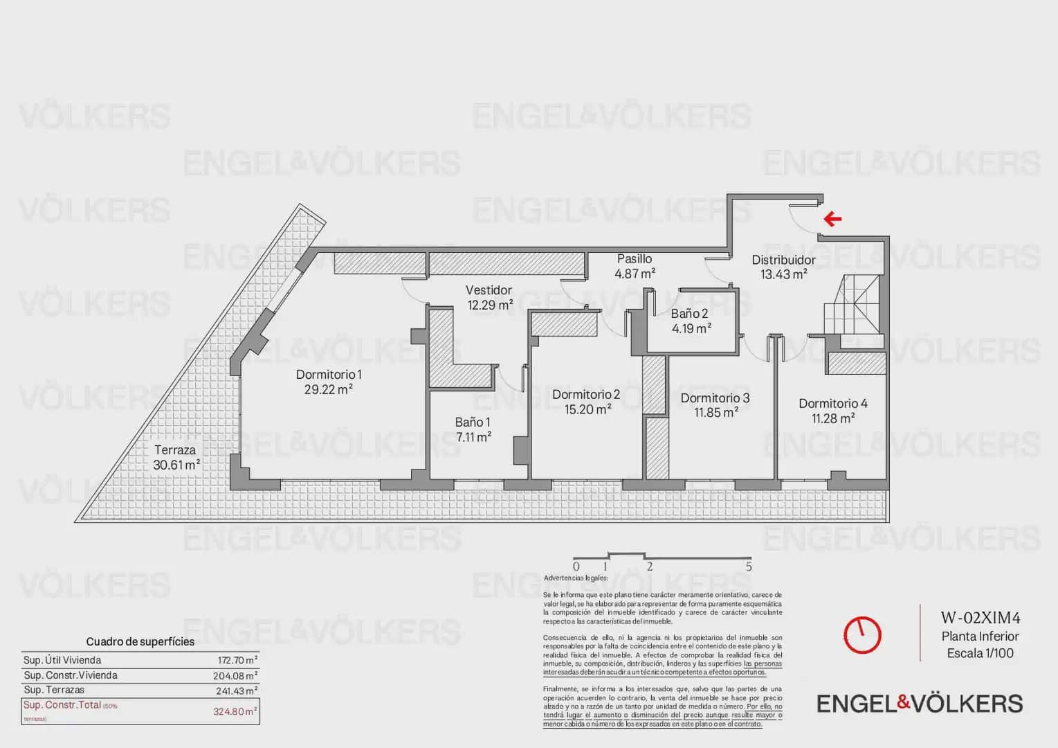 4 quarto Penthouse para arrendar em Valencia cidade com piscina garagem - 5 000 € (Ref: 9995979)