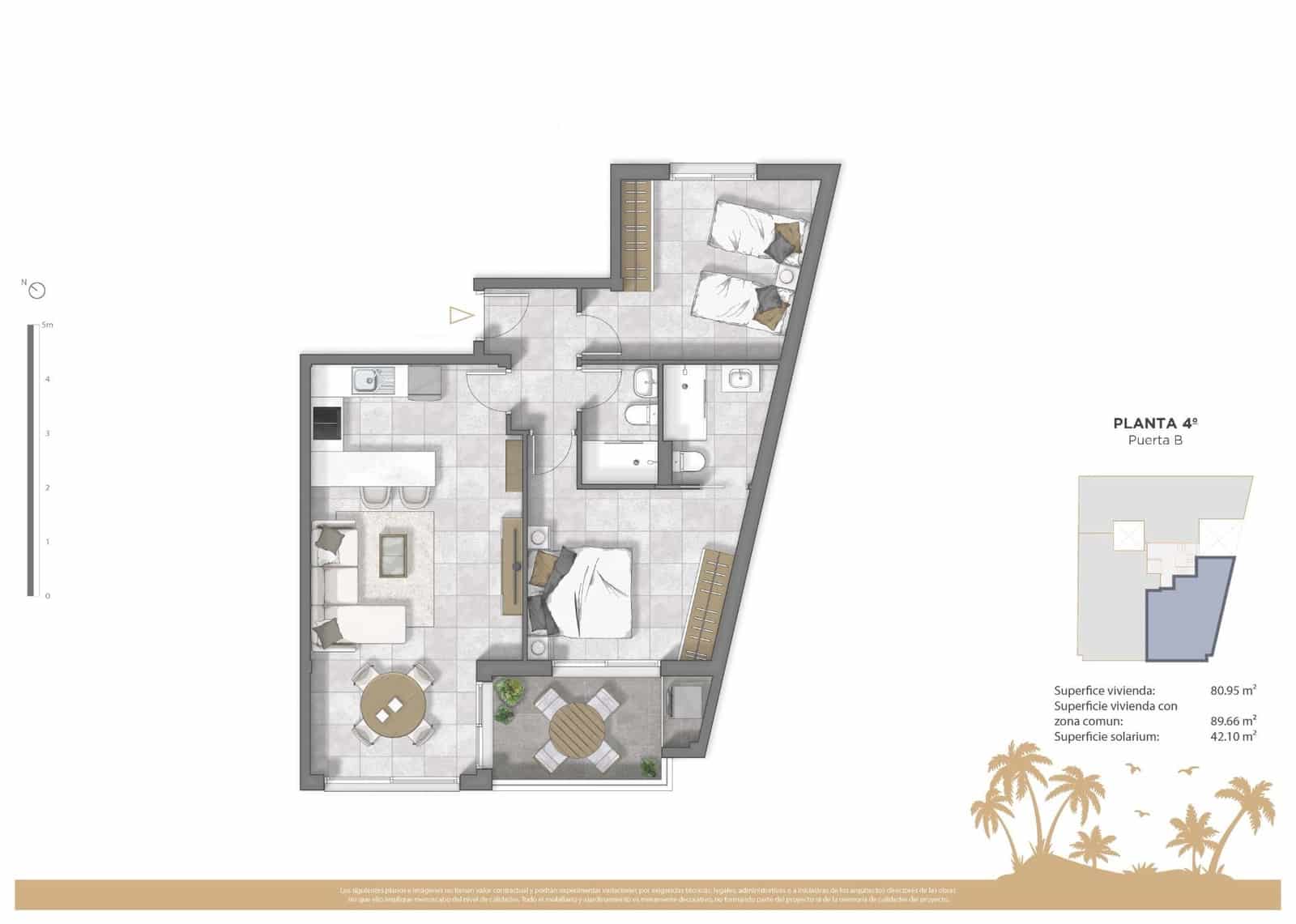 2 bedroom Penthouse for sale in Guardamar del Segura with pool - € 468,500 (Ref: 10040607)