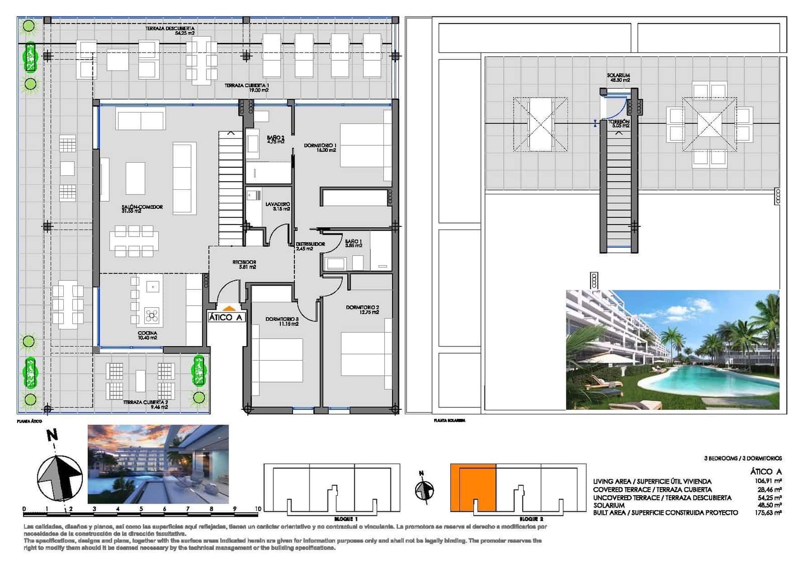 3 soverom Penthouse til salgs i Mar de Cristal med svømmebasseng garasje - € 620 000 (Ref: 10073662)