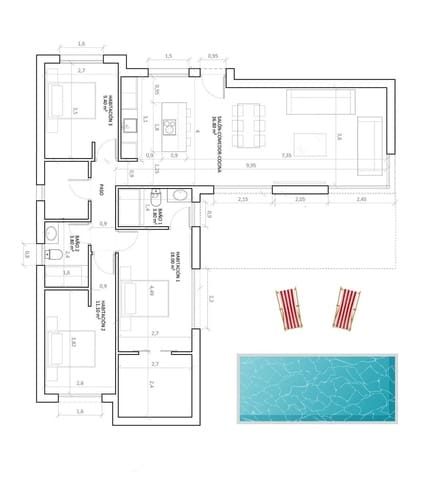3 Zimmer Villa zu verkaufen in Hondón de las Nieves mit Pool Garage - 418.900 € (Ref: 10073740)