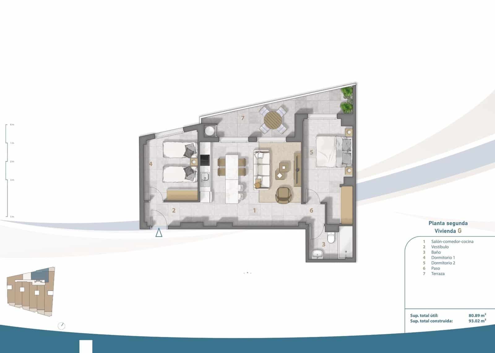 2 soverom Penthouse til salgs i Lo Pagan med svømmebasseng garasje - € 425 000 (Ref: 10074152)