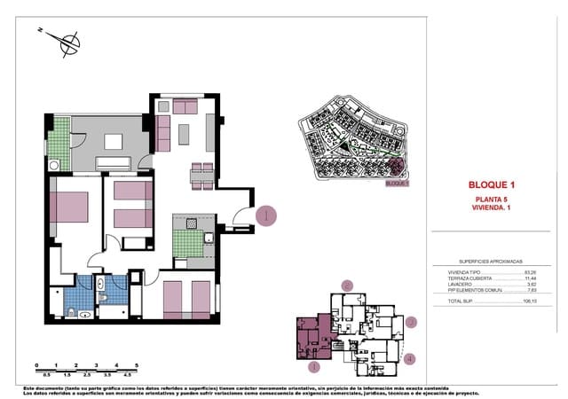 3 makuuhuone Kattohuoneisto myytävänä paikassa Mil Palmeras, Pilar de la Horadada mukana uima-altaan - 455 000 € (Ref: 10074177)