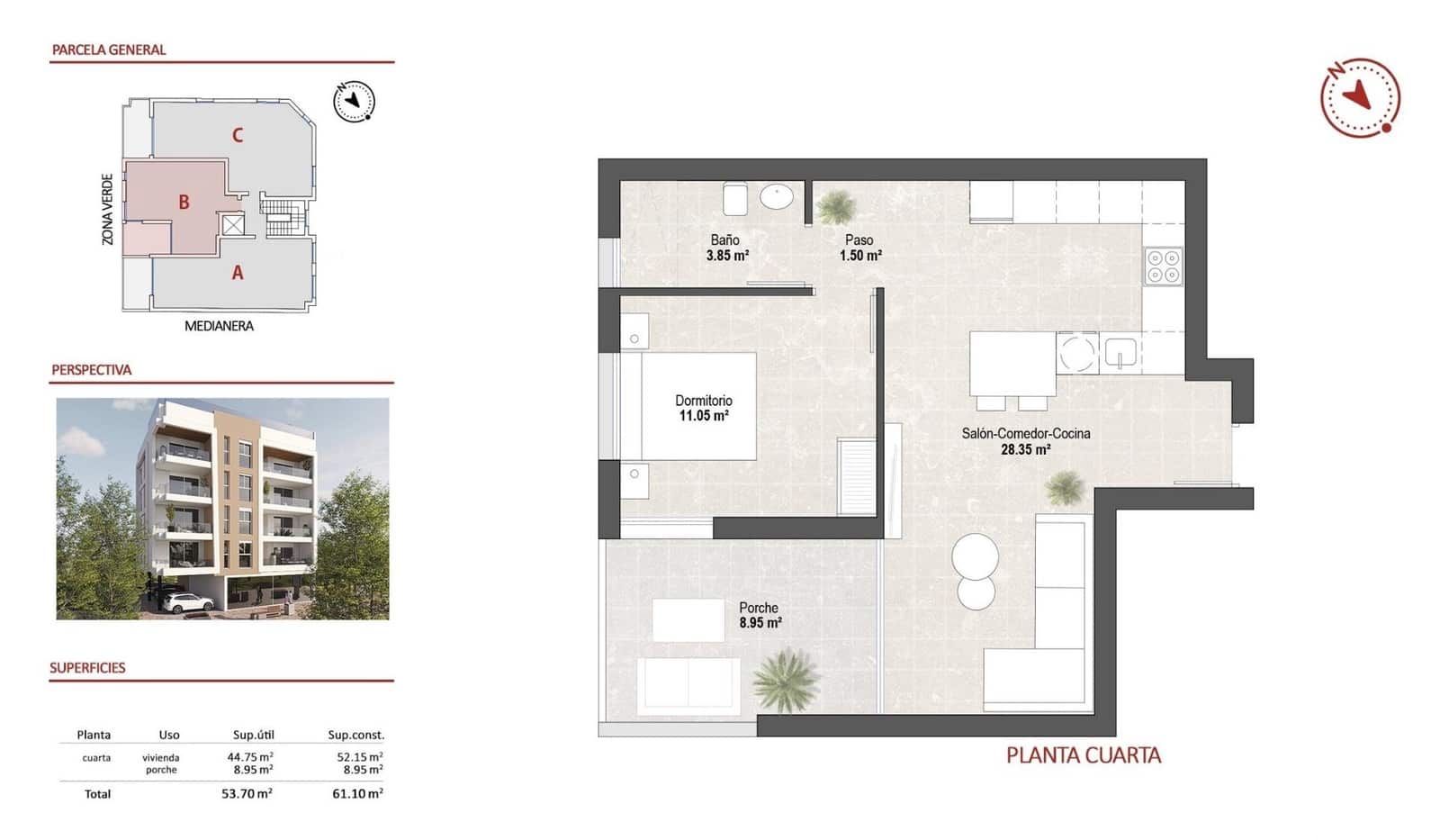 1 sypialnia Penthouse na sprzedaż w Lo Pagan z basenem - 229 900 € (Ref: 10074383)