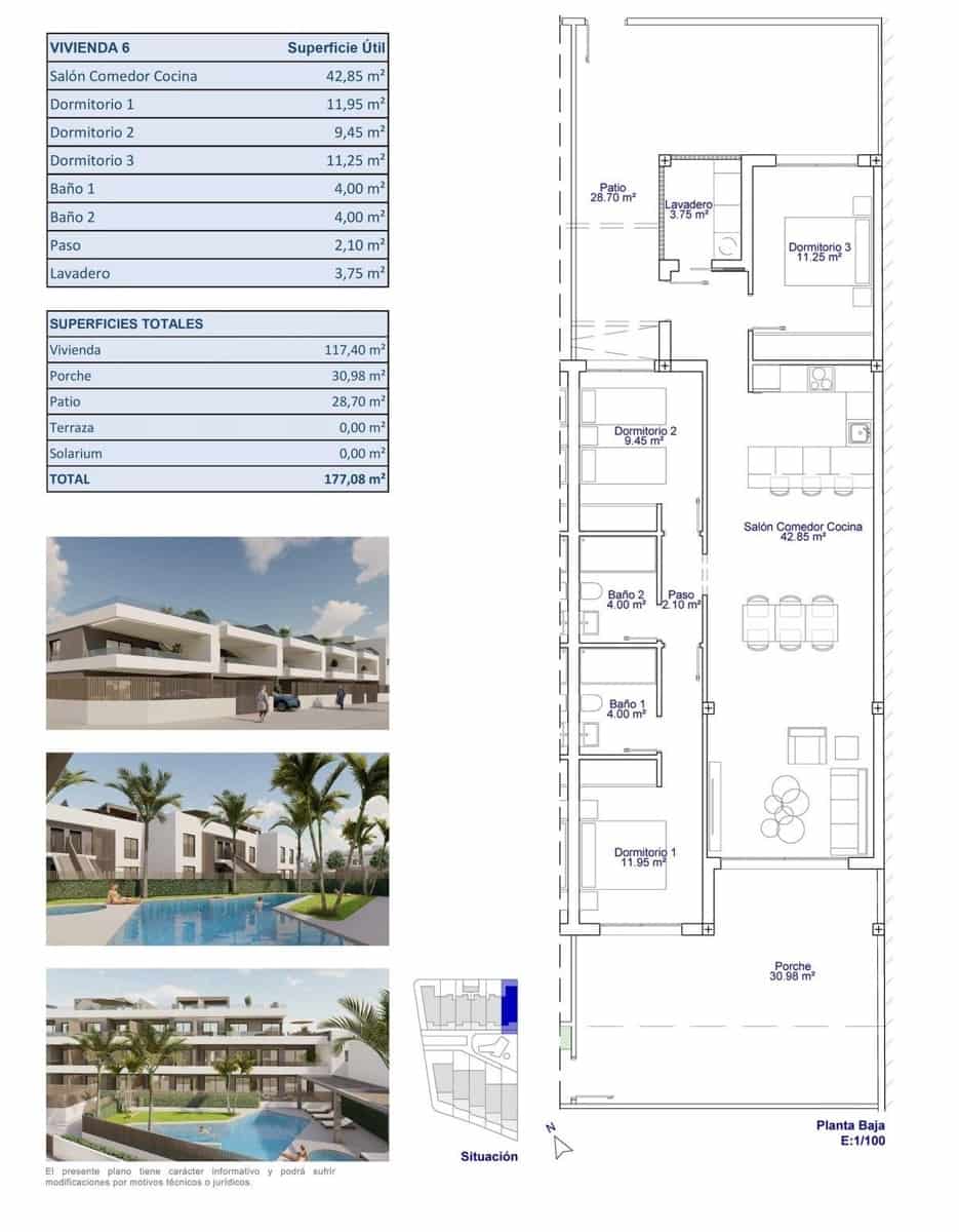 3 camera da letto Appartamento in vendita in Pilar de la Horadada con piscina - 345.000 € (Rif: 10074404)