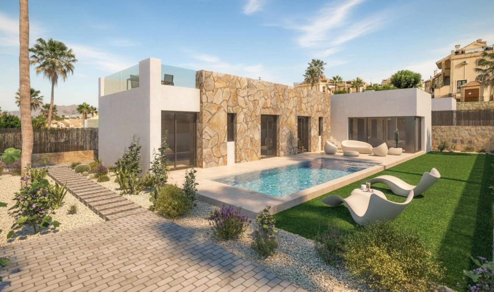 3 soveværelse Villa til salg i Algorfa med swimmingpool garage - € 589.900 (Ref: 10087032)