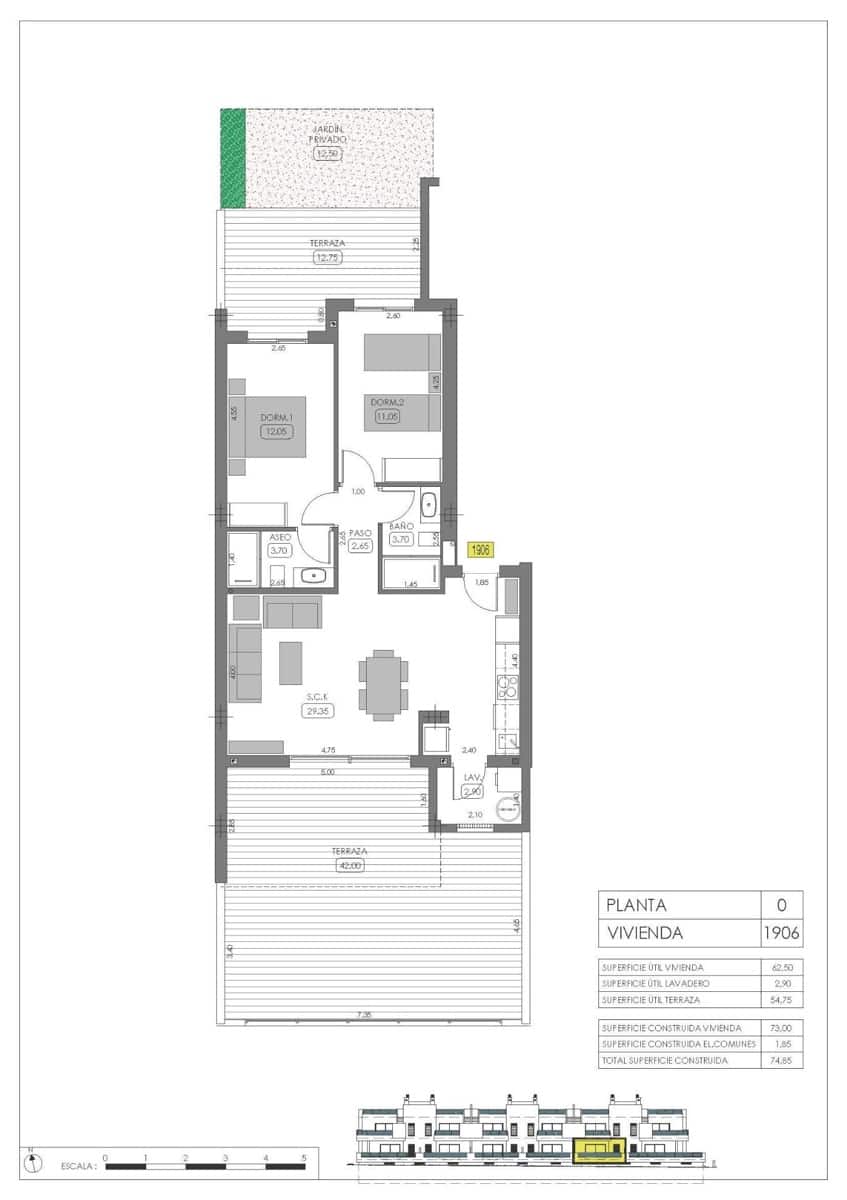 2 chambre Bungalow à vendre à Algorfa avec piscine garage - 299 000 € (Ref: 10087831)