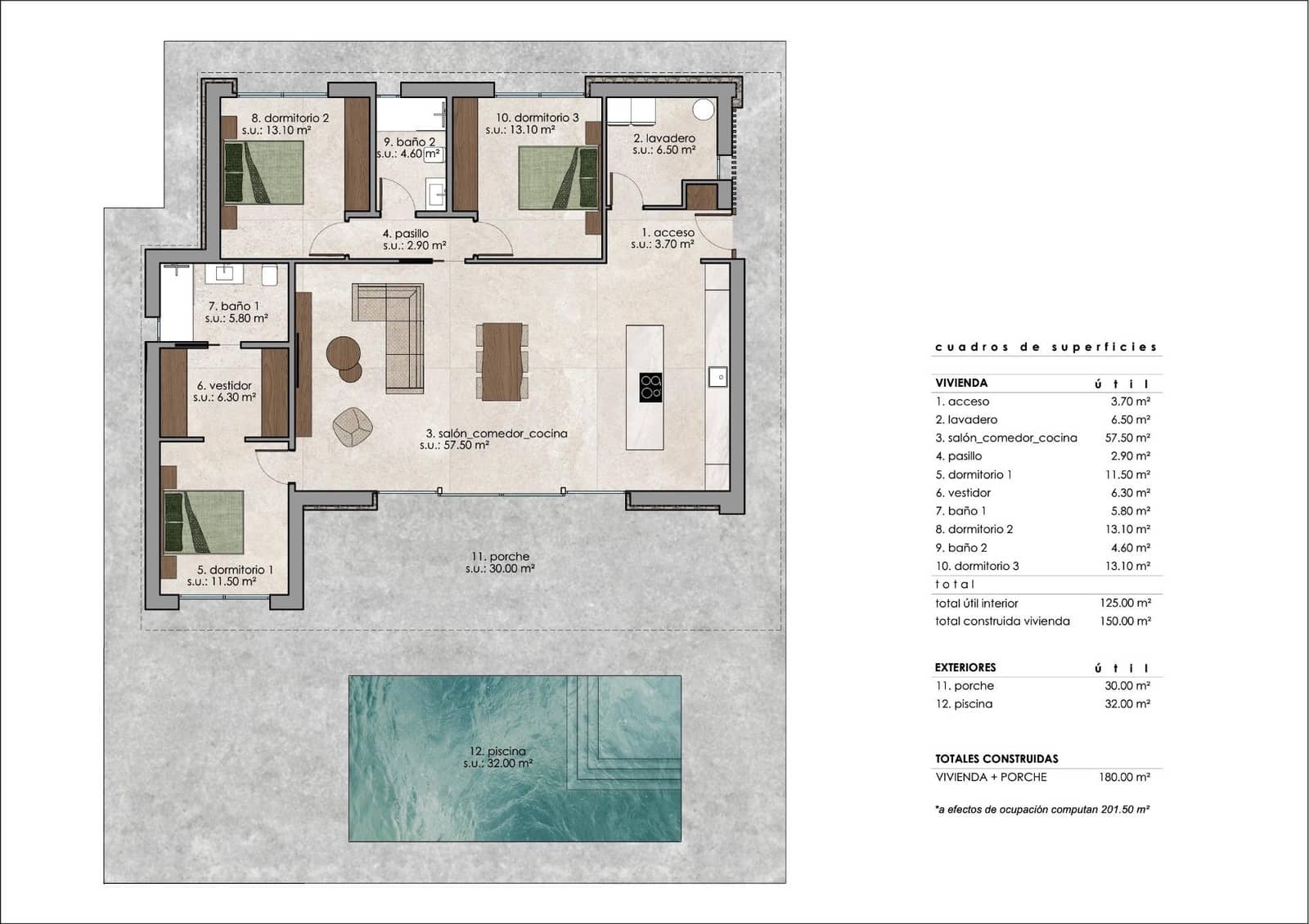 3 soverom Villa til salgs i Lel med svømmebasseng garasje - € 502 000 (Ref: 10087984)