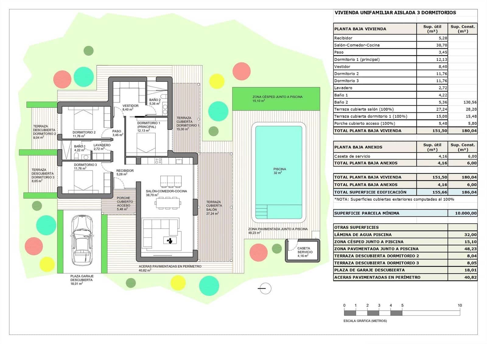 3 camera da letto Villa in vendita in Rodriguillo con piscina garage - 473.500 € (Rif: 10096036)
