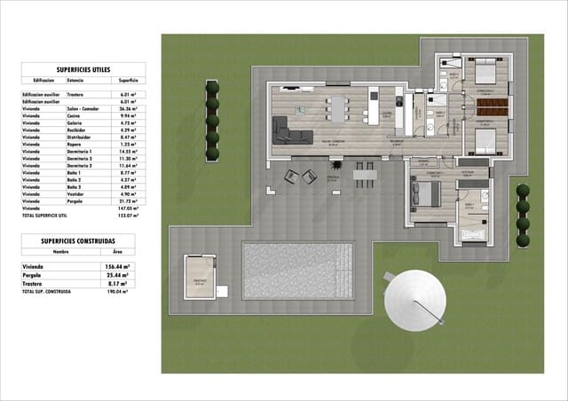 3 sovrum Villa till salu i Aspe med pool garage - 518 000 € (Ref: 10096298)