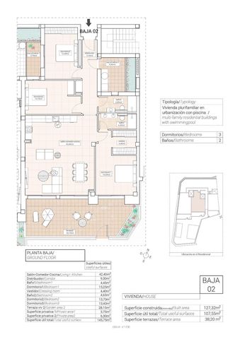 3 soverom Leilighet til salgs i Hondón de las Nieves med svømmebasseng garasje - € 305 000 (Ref: 10096600)