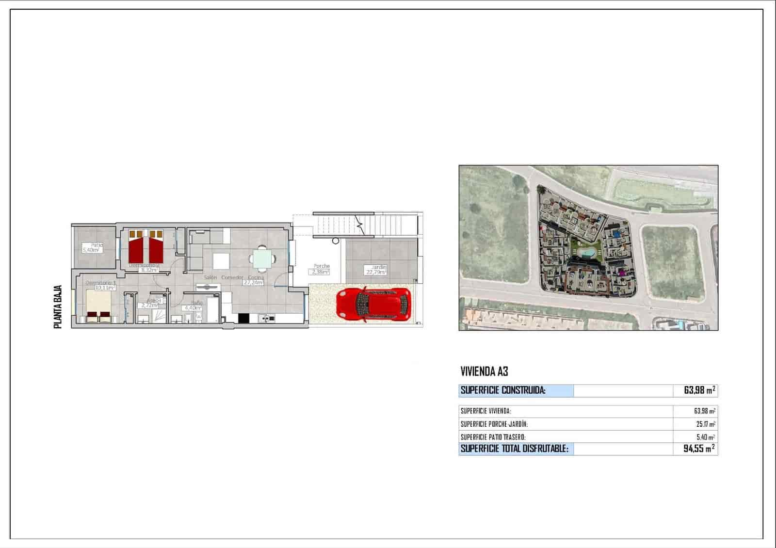 2 Zimmer Bungalow zu verkaufen in Cox mit Pool Garage - 209.000 € (Ref: 10096648)