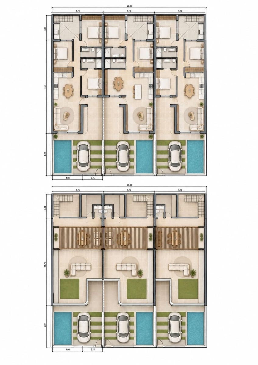 3 soverom Hus til salgs i San Pedro del Pinatar med svømmebasseng garasje - € 369 900 (Ref: 10177756)