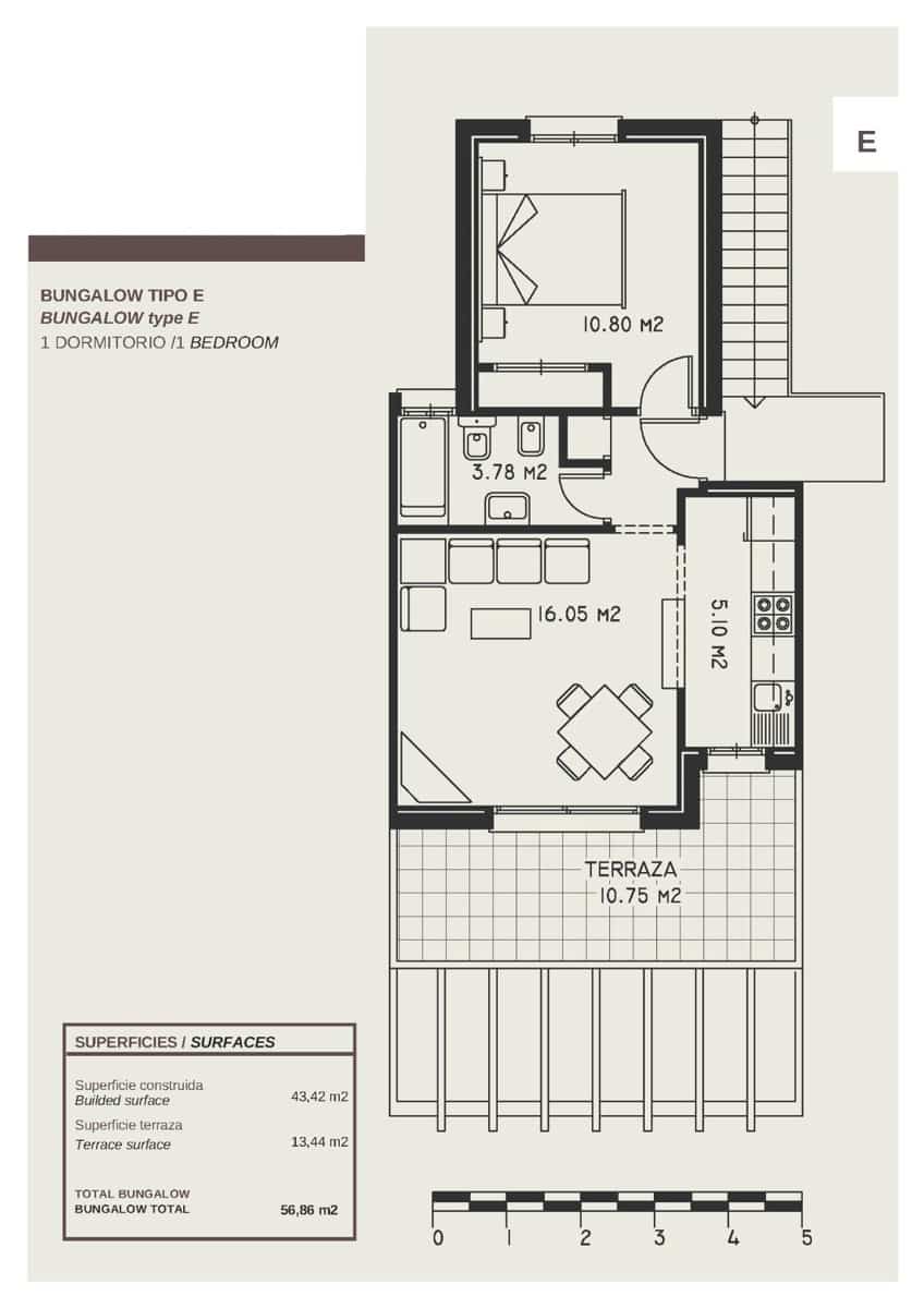 1 Zimmer Bungalow zu verkaufen in Calpe / Calp mit Pool Garage - 190.000 € (Ref: 8218399)