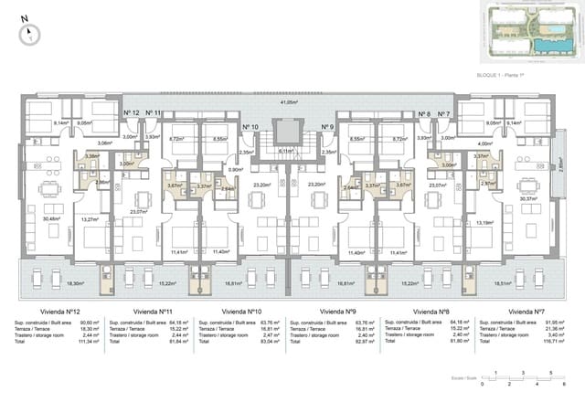 3 bedroom Apartment for sale in Pilar de la Horadada ciudad, Pilar de la Horadada with pool garage - € 309,000 (Ref: 8219201)