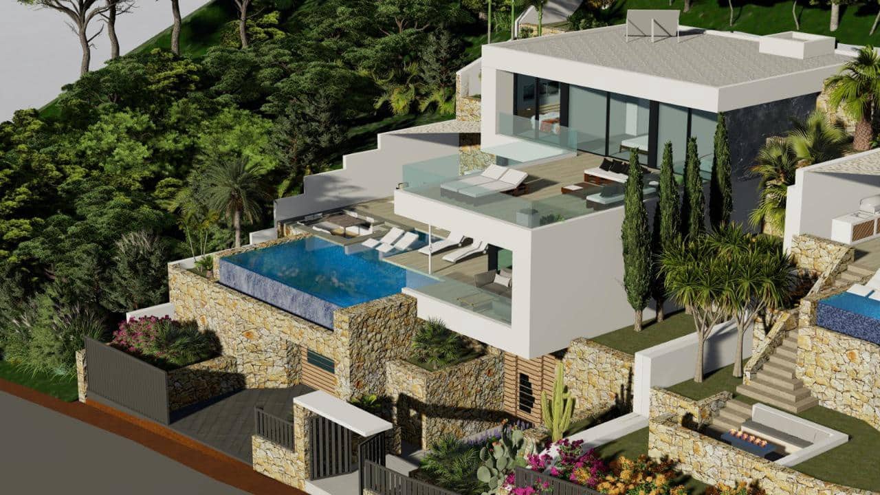 4 soveværelse Villa til salg i Calpe / Calp med swimmingpool - € 1.550.000 (Ref: 8325788)