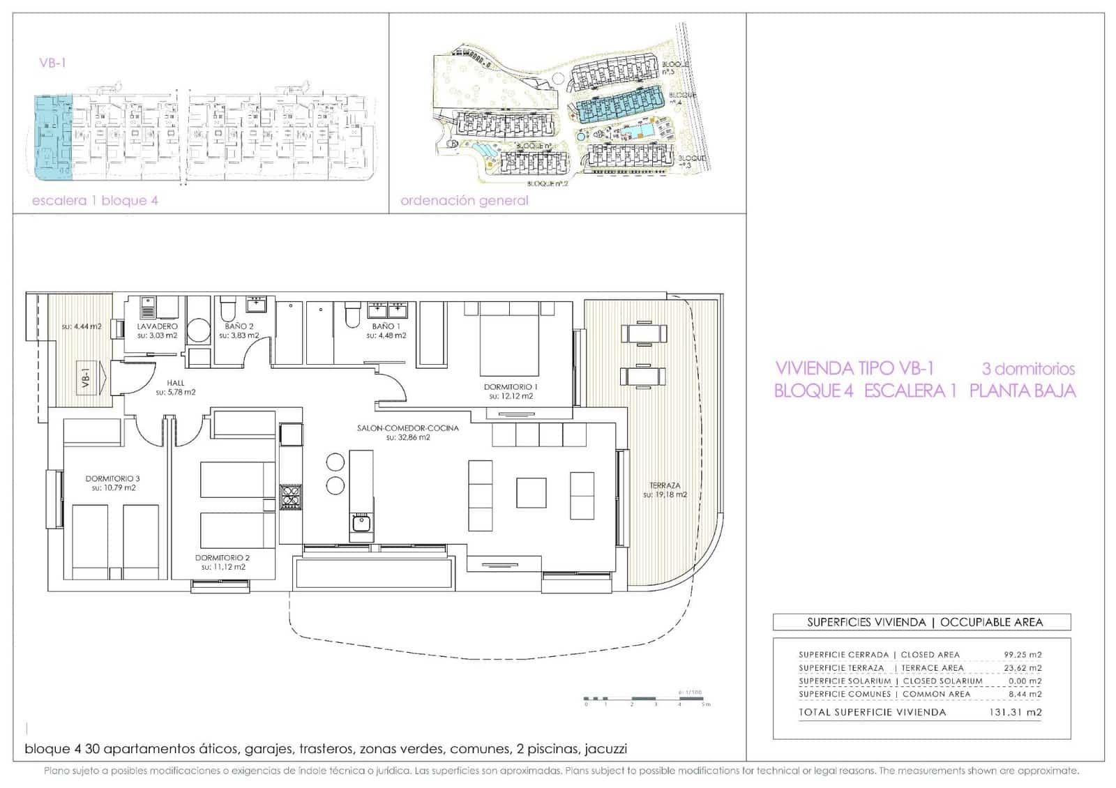 3 Zimmer Apartment zu verkaufen in Playa Flamenca mit Pool Garage - 395.000 € (Ref: 8760991)