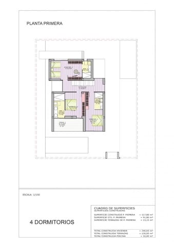 4 makuuhuone Huvila myytävänä paikassa Campoamor, Orihuela mukana uima-altaan - 3 200 000 € (Ref: 8761602)
