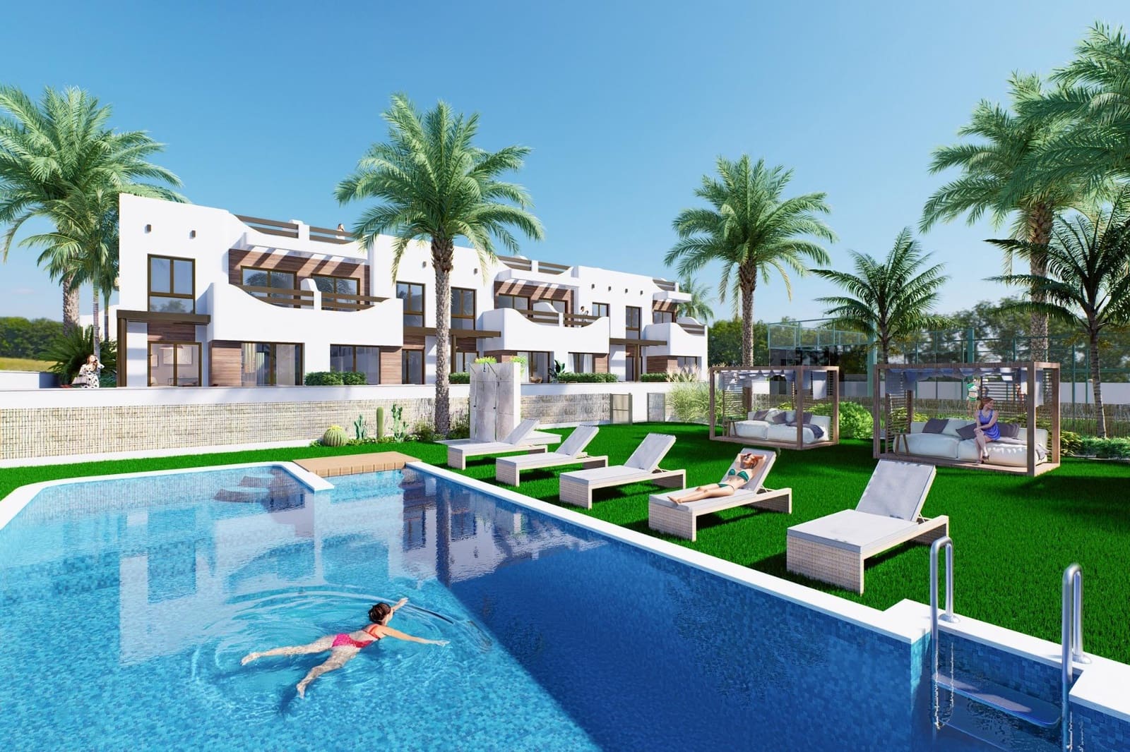 2 soveværelse Bungalow til salg i Pilar de la Horadada med swimmingpool garage - € 334.000 (Ref: 9083238)