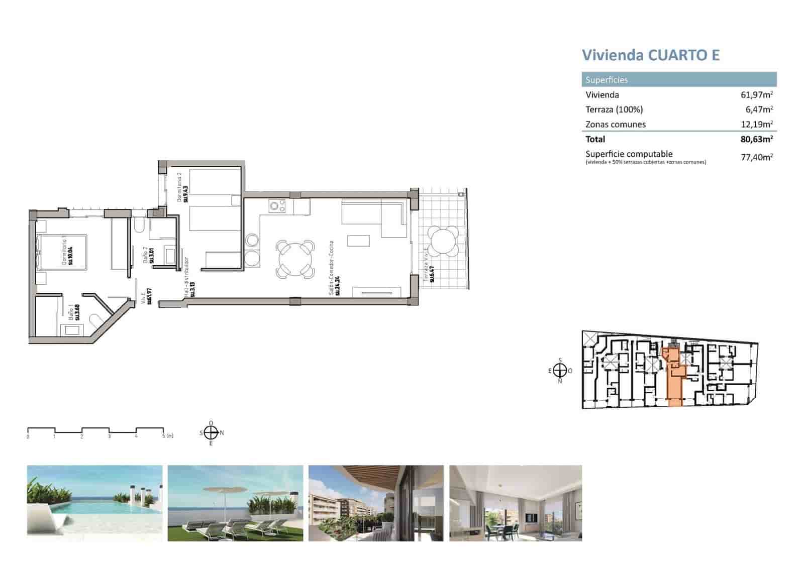2 sypialnia Penthouse na sprzedaż w Guardamar del Segura z basenem - 352 000 € (Ref: 9316187)