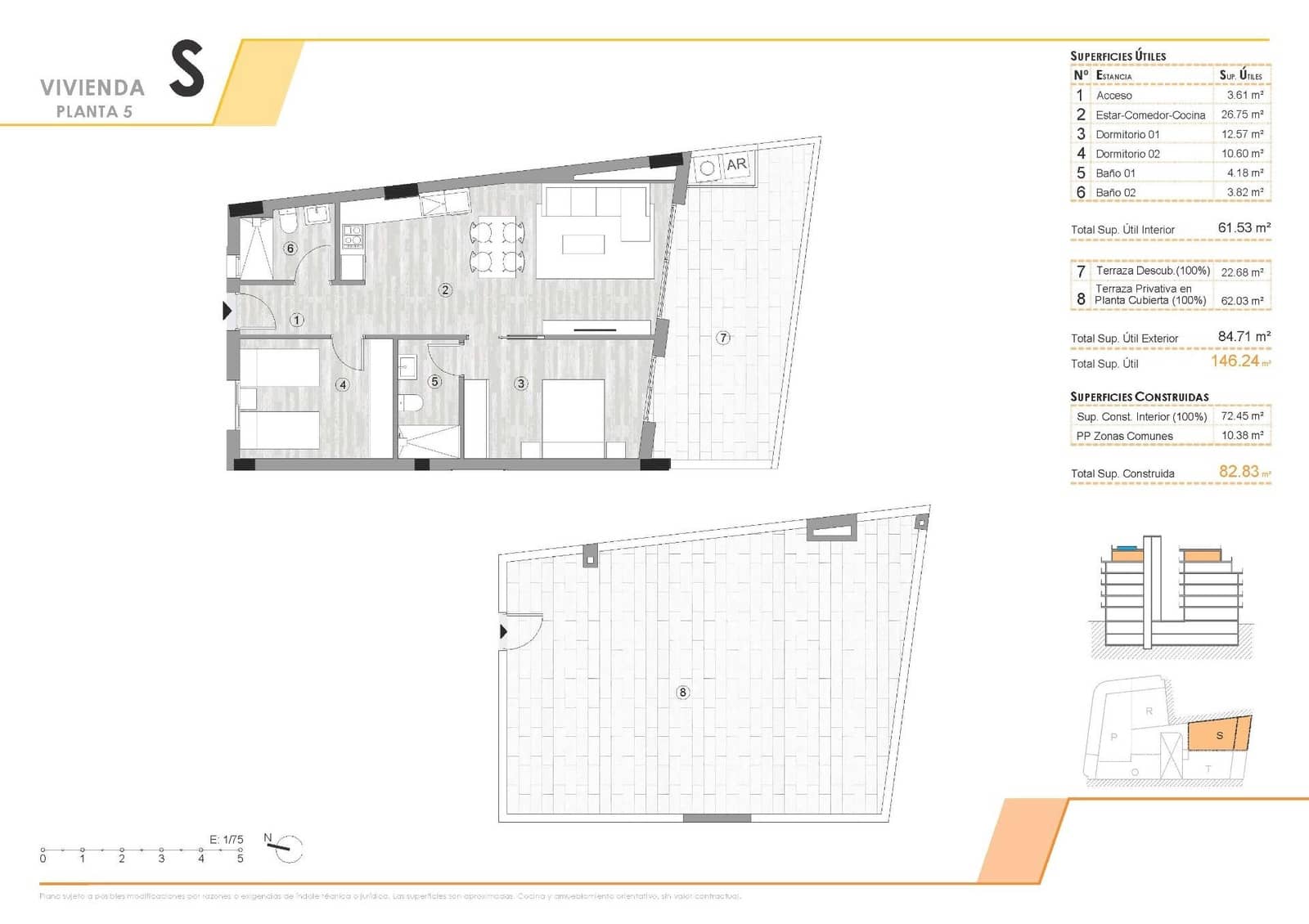 2 camera da letto Attico in vendita in Torrevieja con piscina - 359.000 € (Rif: 9428822)