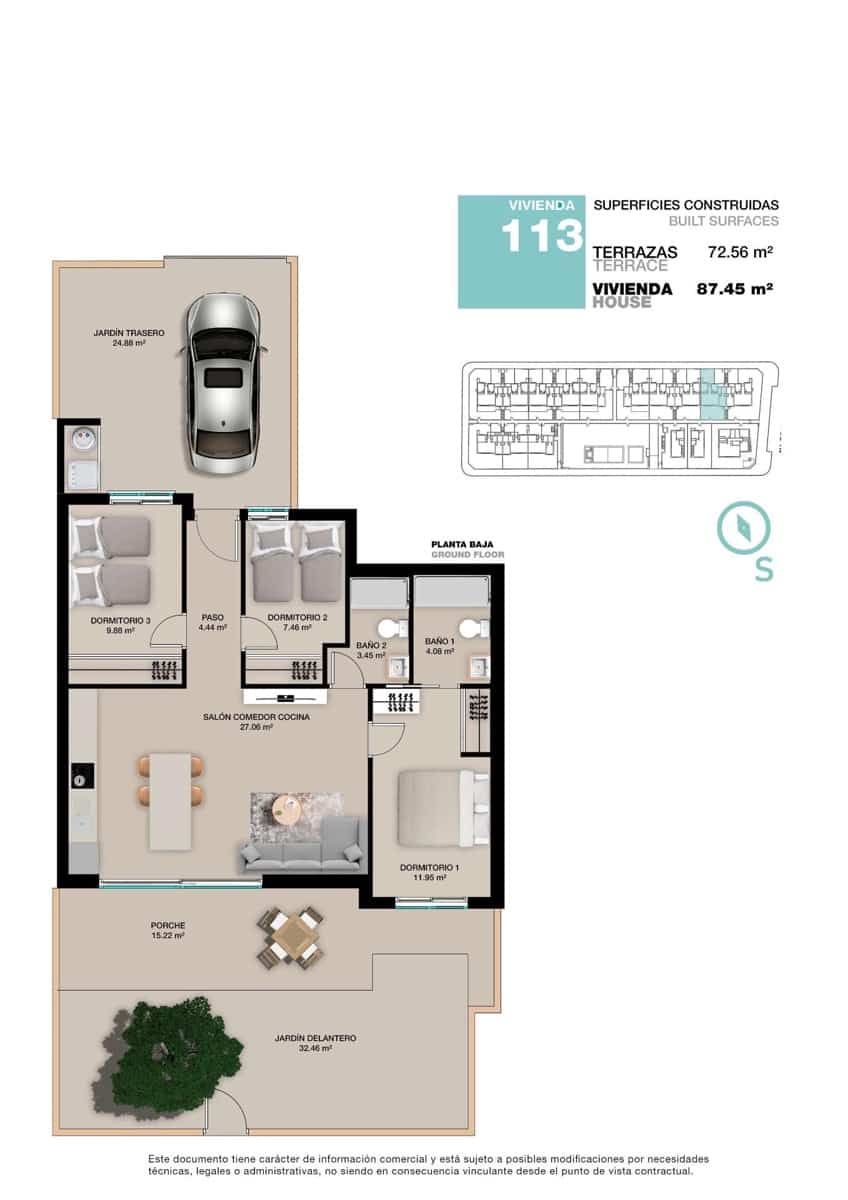 3 soverom Bungalow til salgs i Pilar de la Horadada med svømmebasseng garasje - € 380 000 (Ref: 9477605)