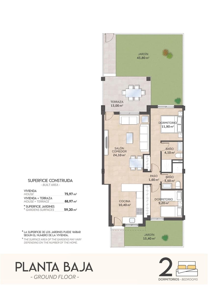 2 sovrum Bungalow till salu i San Miguel de Salinas med pool garage - 243 800 € (Ref: 9577288)