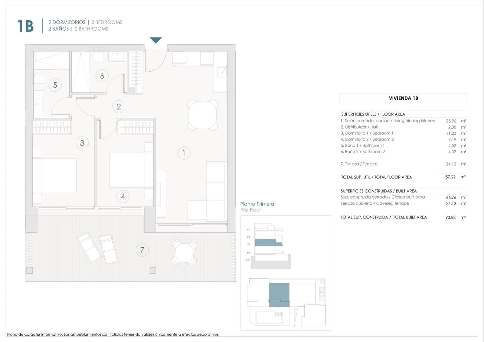2 soveværelse Lejlighed til salg i Benijofar med swimmingpool garage - € 285.000 (Ref: 9612345)