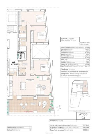 3 sovrum Takvåning till salu i Hondón de las Nieves med pool garage - 305 000 € (Ref: 9662686)