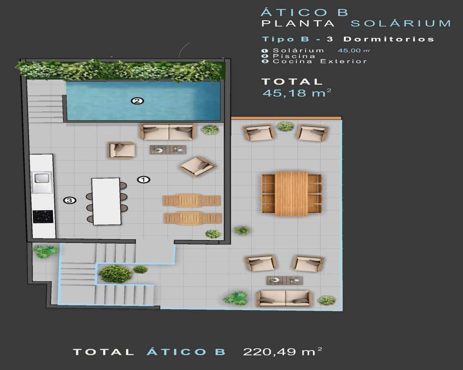 3 chambre Penthouse à vendre à Torrevieja avec piscine - 488 000 € (Ref: 9667293)